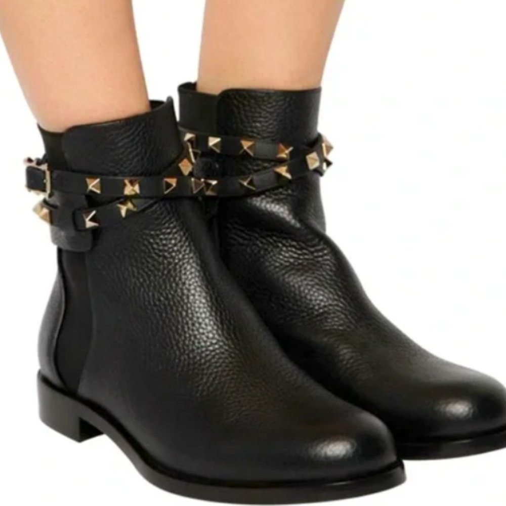 BACK IN STOCK - Valentino Rockstud Studded Strap Chealsea Boots